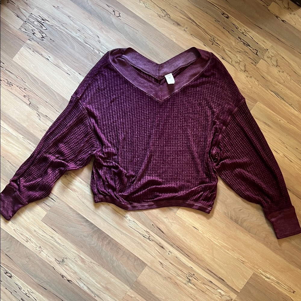 We The Free Deep Purple Knit Top